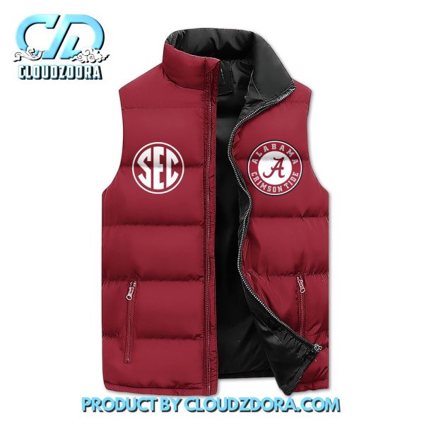 Alabama Crimson Tide Roll Together Sleeveless Puffer Down Vest