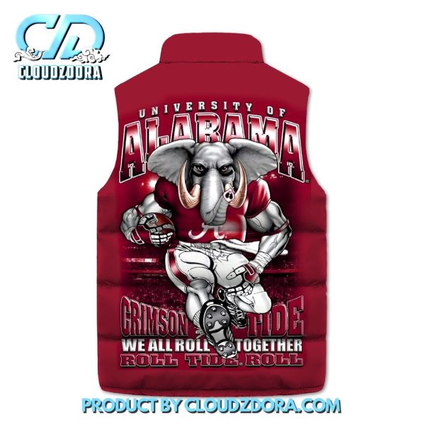 Alabama Crimson Tide Roll Togerther Sleeveless Puffer Down Vest