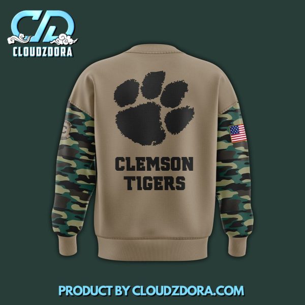 Clemson Tigers Nike Camo 2024 Salute to Service Club Sweatshirt