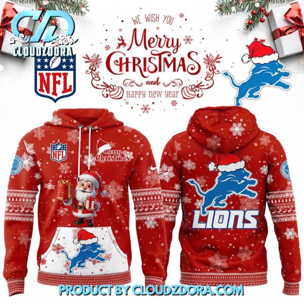 Detroit Lions 2024 Merry Christmas Premium Hoodie