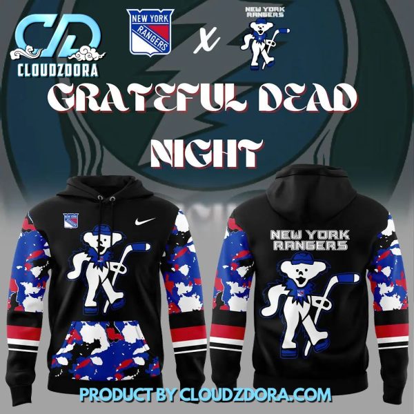 New York Rangers Grateful Dead Night Hoodie, Pants, Cap