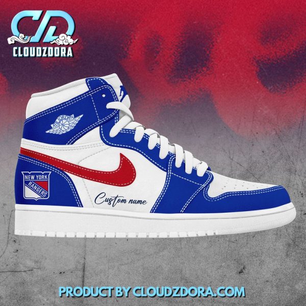 New York Rangers NHL Custom Name Nike Air Jordan 1