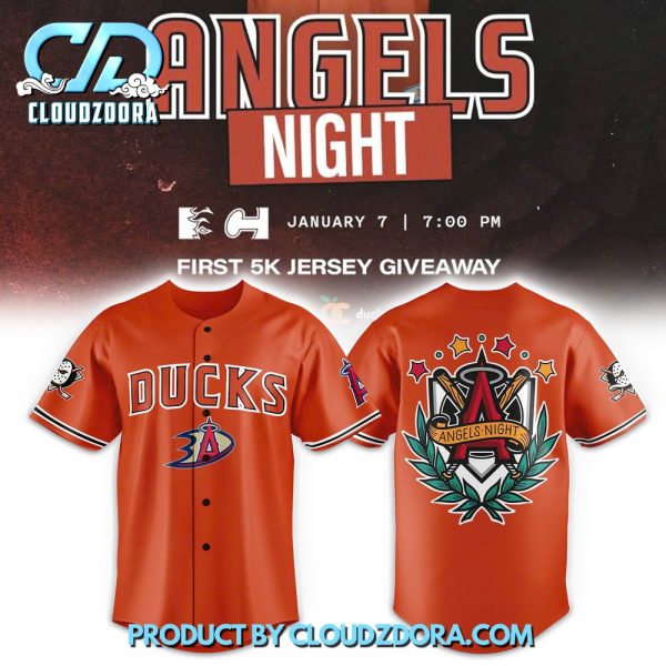 Anaheim Ducks x Angels Night 2025 Baseball Jersey