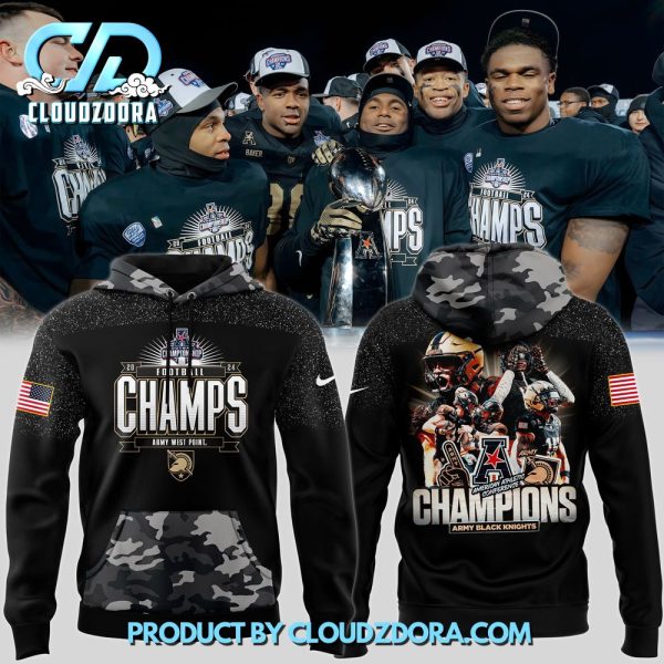 Army Black Knights Football 2024 ACC Champions Premium Hoodie Set