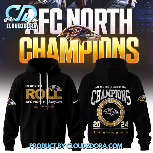 Baltimore Ravens 2024 AFC North Division Champions Hoodie