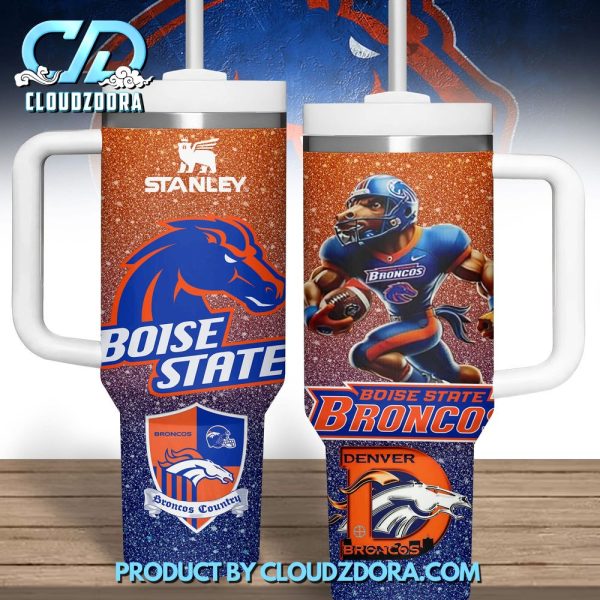 Boise State Broncos x Denver Broncos Football Stanley Tumbler