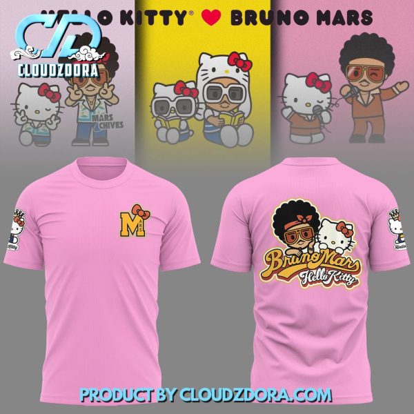 Bruno Mars Collaboration Hello Kitty Pink Shirt