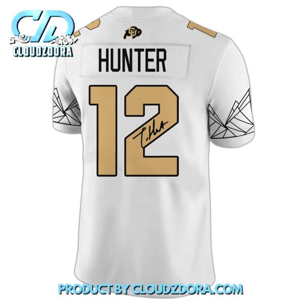 Colorado Buffaloes Heisman Travis Hunter White Football Jersey 2024