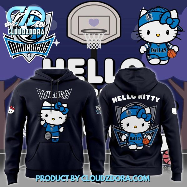 Dallas Mavericks 2024 NBA Hello Kitty Premium Hoodie