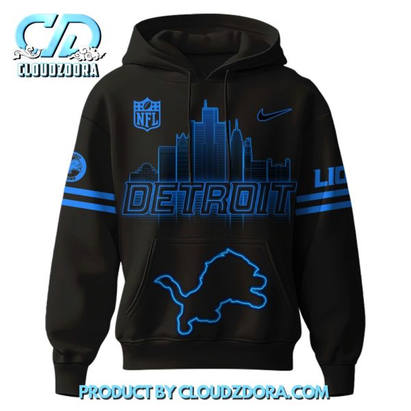 Detroit Lions Back In Black NFL Limited Edition Hoodie Set