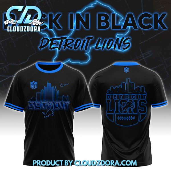 Detroit Lions Back In Black NFL Limited Edition Shirt