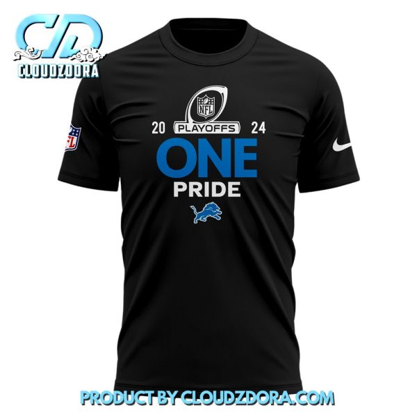 Detroit Lions Play Offs 2024 Black Shirt