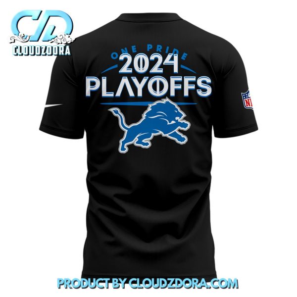 Detroit Lions Play Offs 2024 Black Shirt