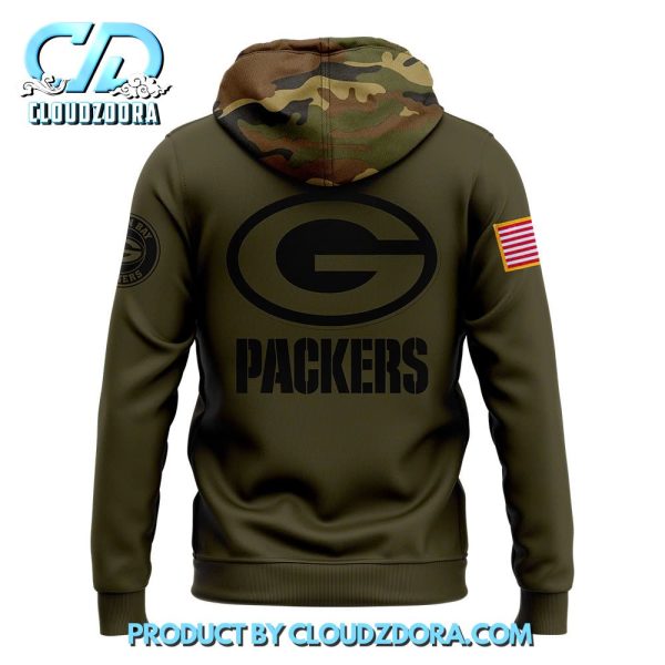 Green Bay Packers Nike Camo 2024 Salute to Service Club Hoodie