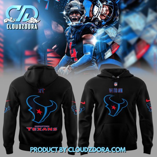 Houston Texans Christmas Candy Blue Uniform Hoodie Set