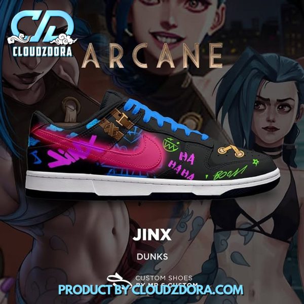 Jinx Arcane TV Series 2024 Nike Dunk Shoes