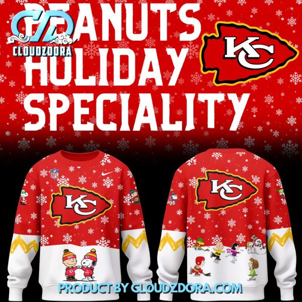 Kansas City Chiefs Peanuts Holiday Speciality Sweatshirt 2024