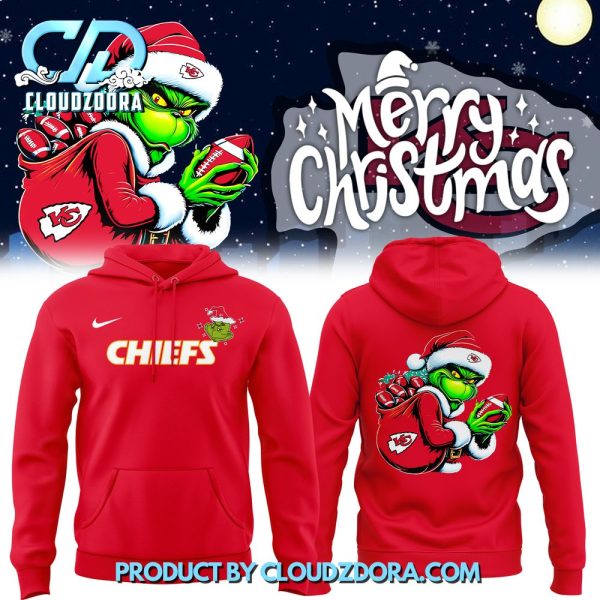 Kansas City Chiefs x The Grinch Merry Christmas Hoodie