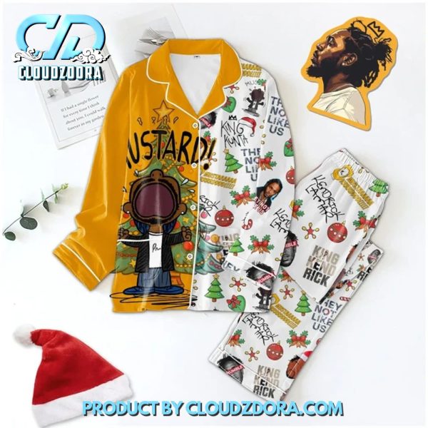 Kendrick Lamar Mustard “Not Like Us” Christmas Pajamas Set