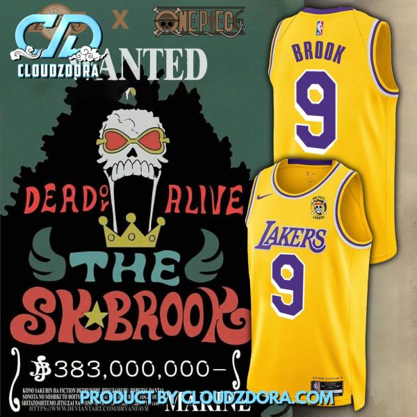 LA Lakers X One Piece Brook Basketball Jersey