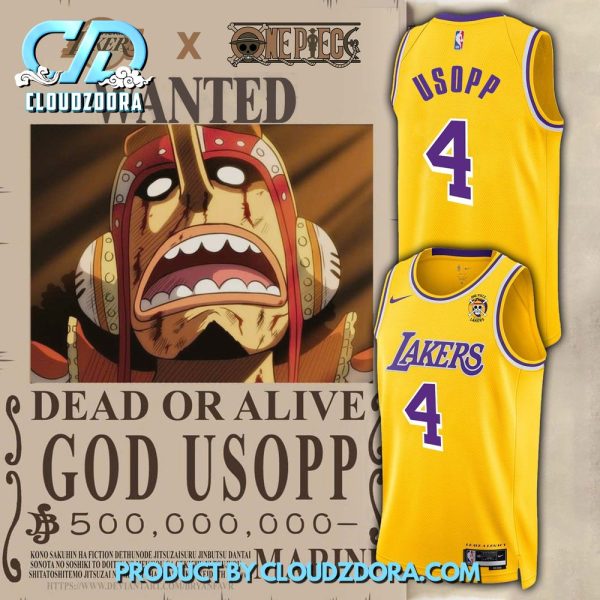 LA Lakers X One Piece GOD Usopp Basketball Jersey