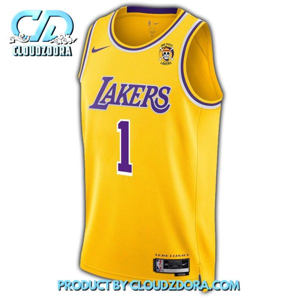 LA Lakers X One Piece Monkey D. Luffy Basketball Jersey