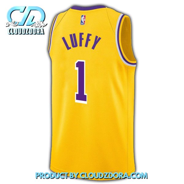 LA Lakers X One Piece Monkey D Luffy Basketball Jersey