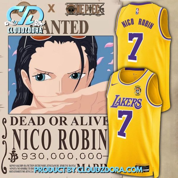 LA Lakers X One Piece Nico Robin Basketball Jersey