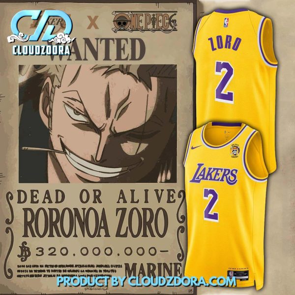 LA Lakers X One Piece Roronoa Zoro Basketball Jersey