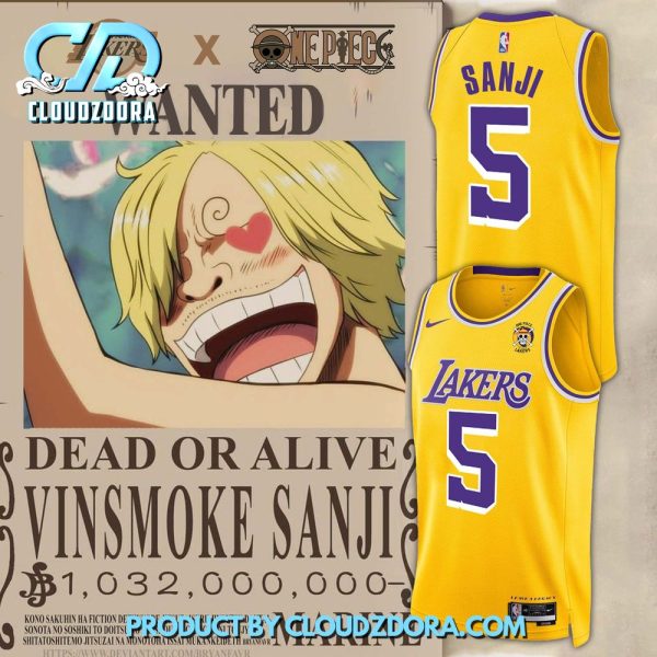 LA Lakers X One Piece Sanji Basketball Jersey