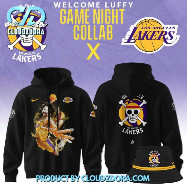 Luffy Straw Hat Pirates x Los Angeles Lakers Hoodie Set