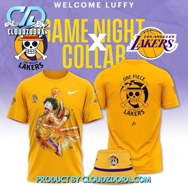 Luffy Straw Hat Pirates x NBA Los Angeles Lakers Shirt