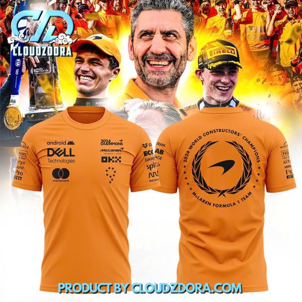 McLaren Formula 1 Team 2024 Champions Orange Shirt