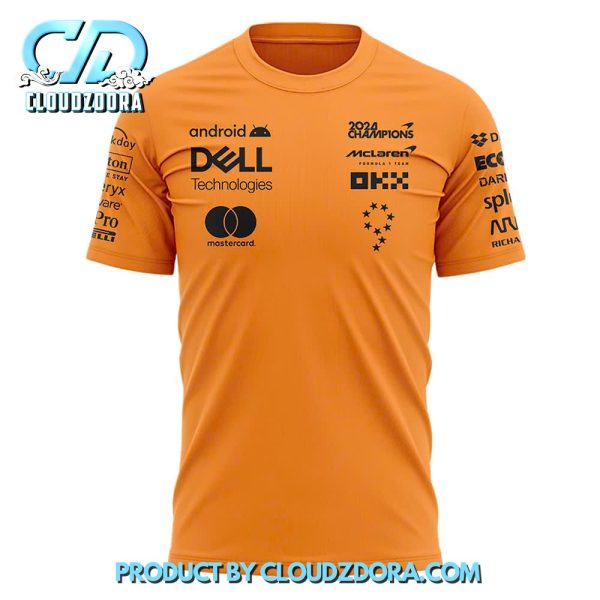 McLaren Formula 1 Team 2024 Champions Orange Shirt