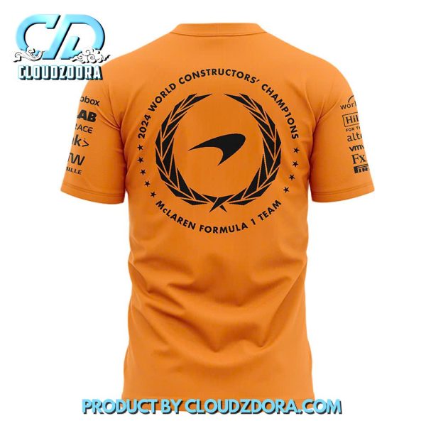 McLaren Formula 1 Team 2024 Champions Orange Shirt