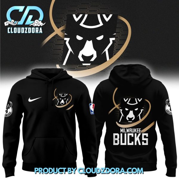 Milwaukee Bucks Black Fear The Deer Hoodie