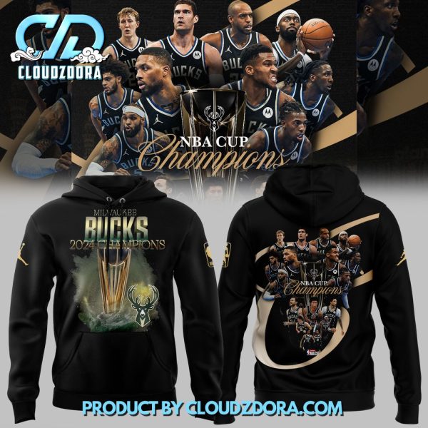 Milwaukee Bucks Champions NBA Cup Hoodie 2024