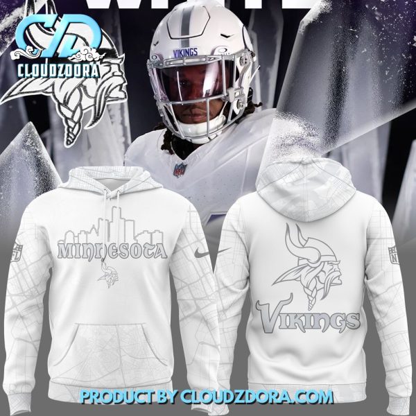 Minnesota Vikings NFL 2024 “Winter Warrior” White Hoodie