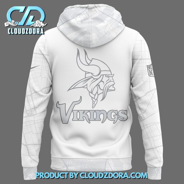 Minnesota Vikings NFL 2024 Winter Warrior White Hoodie