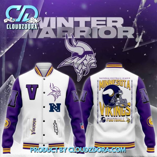 Minnesota Vikings NFL “Winter Warrior” Special Baseball Jacket