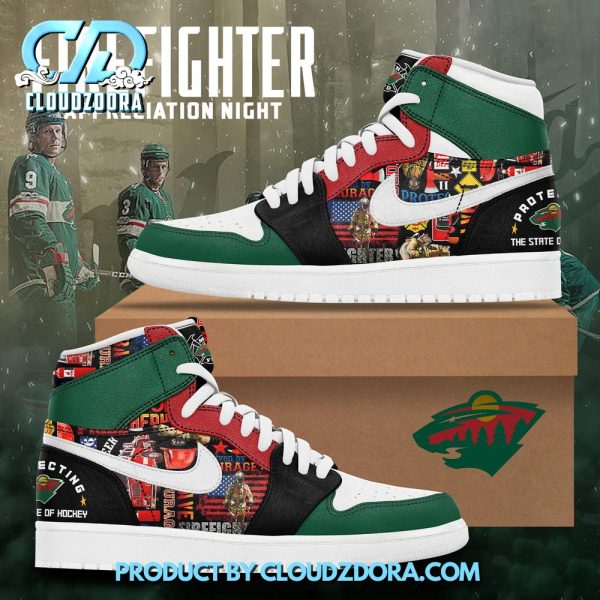 Minnesota Wild x 2024 Firefighter Appreciation Night Nike Air Jordan 1