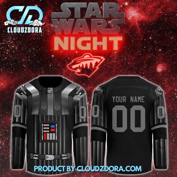 Minnesota Wild x Star Wars Night 2024 Black Hockey Jersey