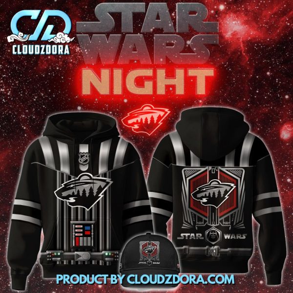 Minnesota Wild x Star Wars Night 2024 Black Hoodie Set