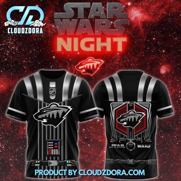 Minnesota Wild x Star Wars Night 2024 Black Shirt