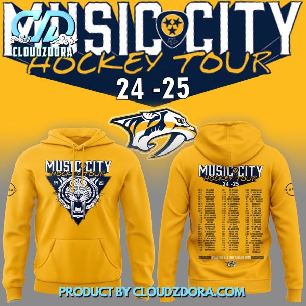 Nashville Predators Music City Hockey Tour 2025 Hoodie