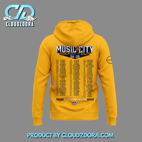 Nashville Predators Music City Hockey Tour 2025 Hoodie