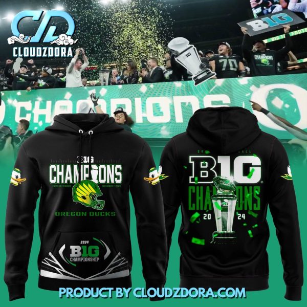 Oregon Ducks 2024 Big Ten Football Conference Champions Locker Room Hoodie