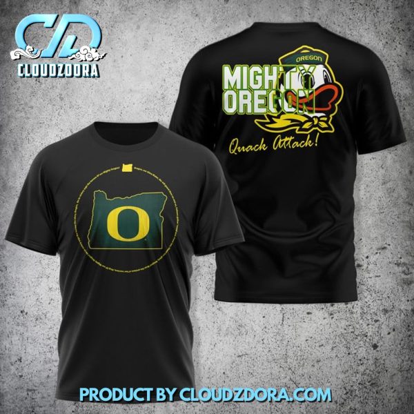 Oregon Ducks Mighty Oregon Quack Attack Black Shirt