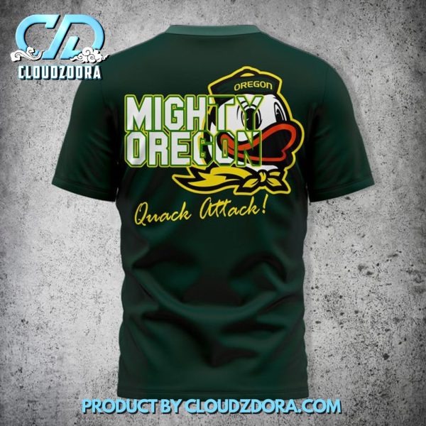 Oregon Ducks Mighty Oregon Quack Attack Green Shirt