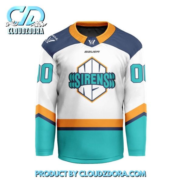 PWHL New York Sirens Personalized 2024-2025 Away Hockey Jersey